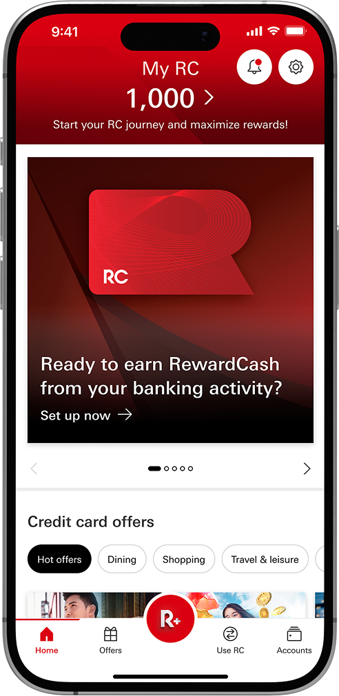 Open the R+ app, log on and begin the set-up process
