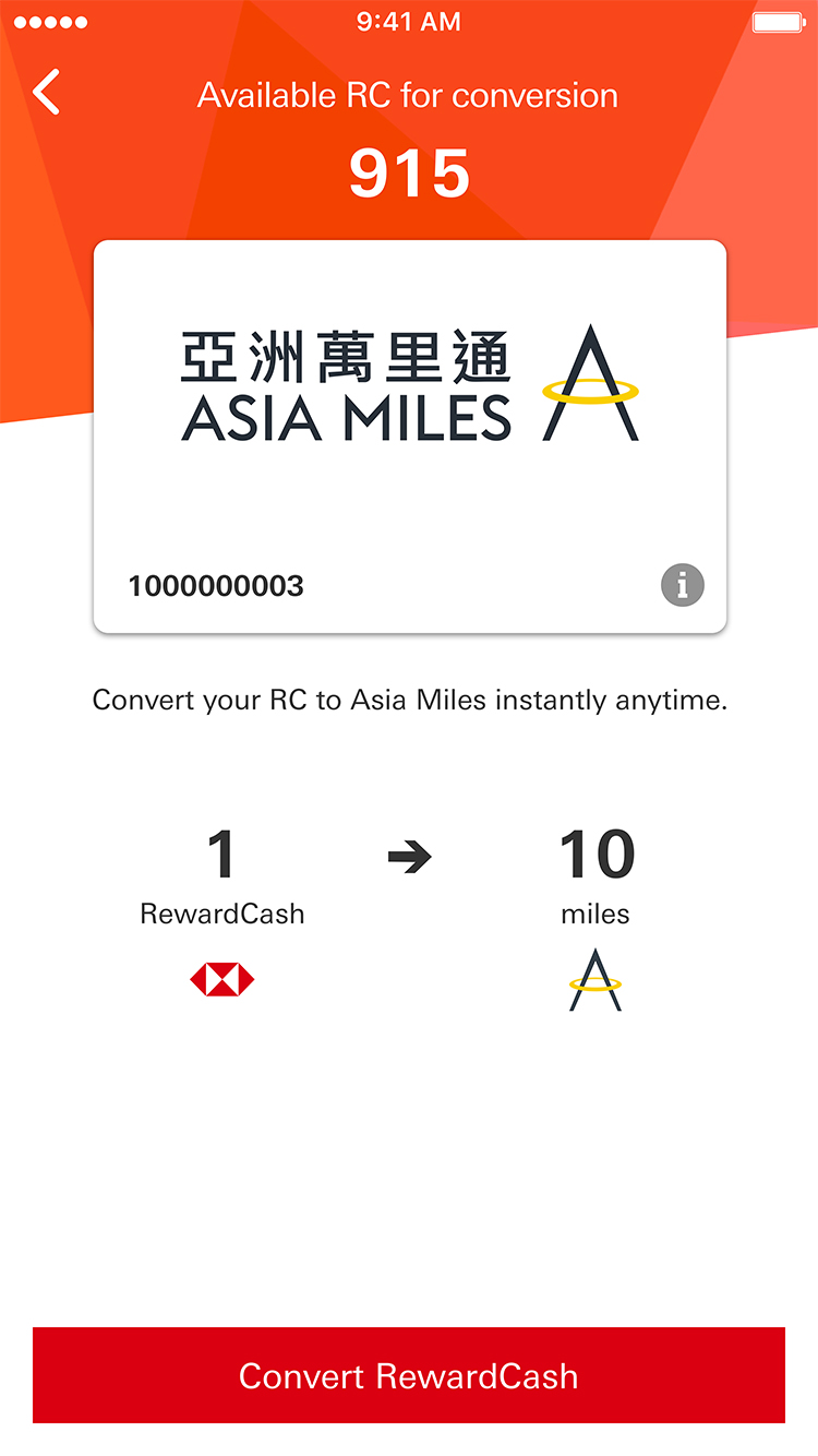 Redeem Miles on HSBC Reward+ Feature Redeem miles
