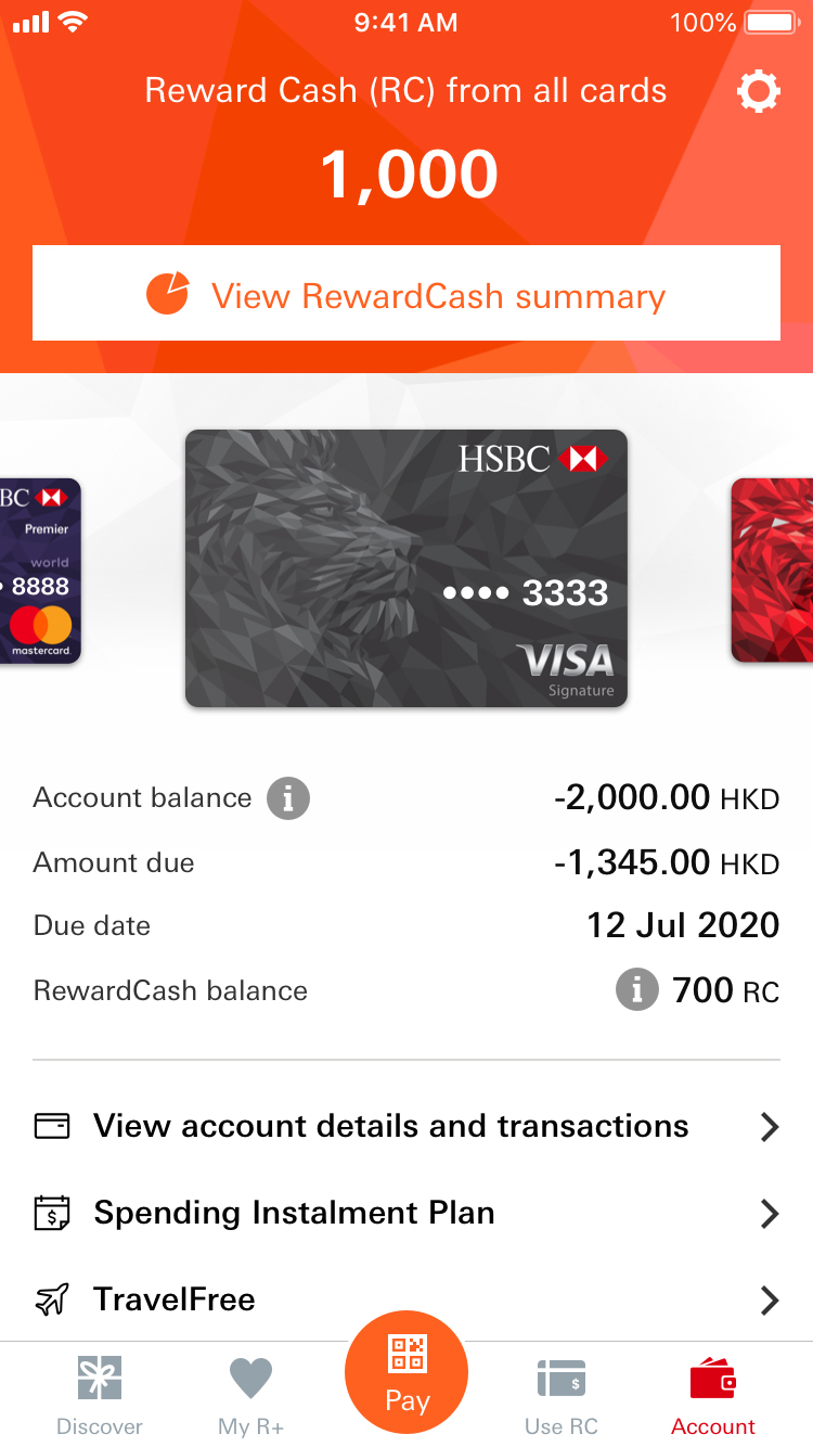 travel plan hsbc