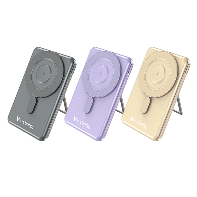 Verbatim 5合1 磁吸無線流動充電池 5,000mAh（19.25Wh）